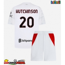 Camisa de Futebol AC Milan Omari Hutchinson #20 Equipamento Secundário Infantil 2026-27 Manga Curta (+ Calças curtas)
